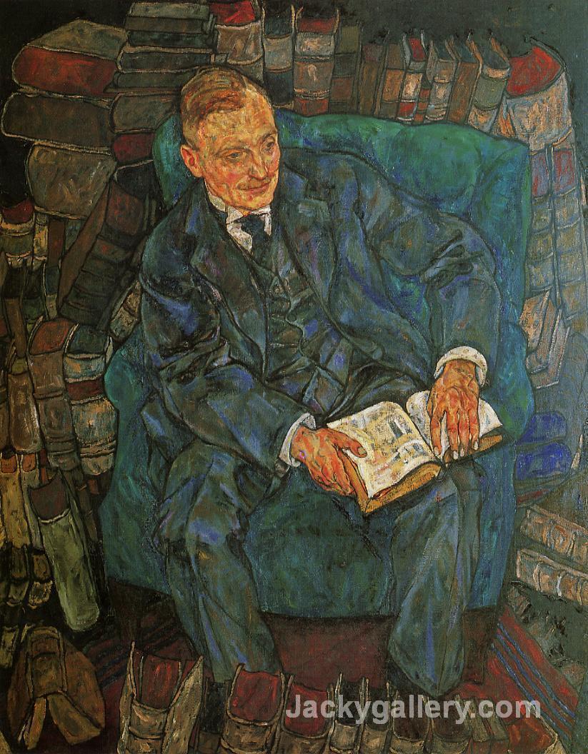 Portrait of Dr. Hugo Koller by Egon Schiele paintings reproduction
